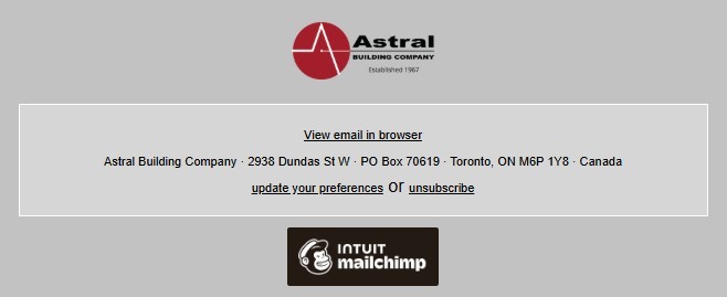 Astral Building Company - 2938 Dundas St W, PO Box 70619, Toronto, ON, Canada M6P 1Y8