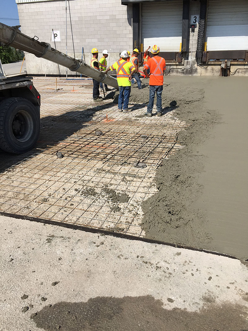 Concrete Pad at Loading Docks