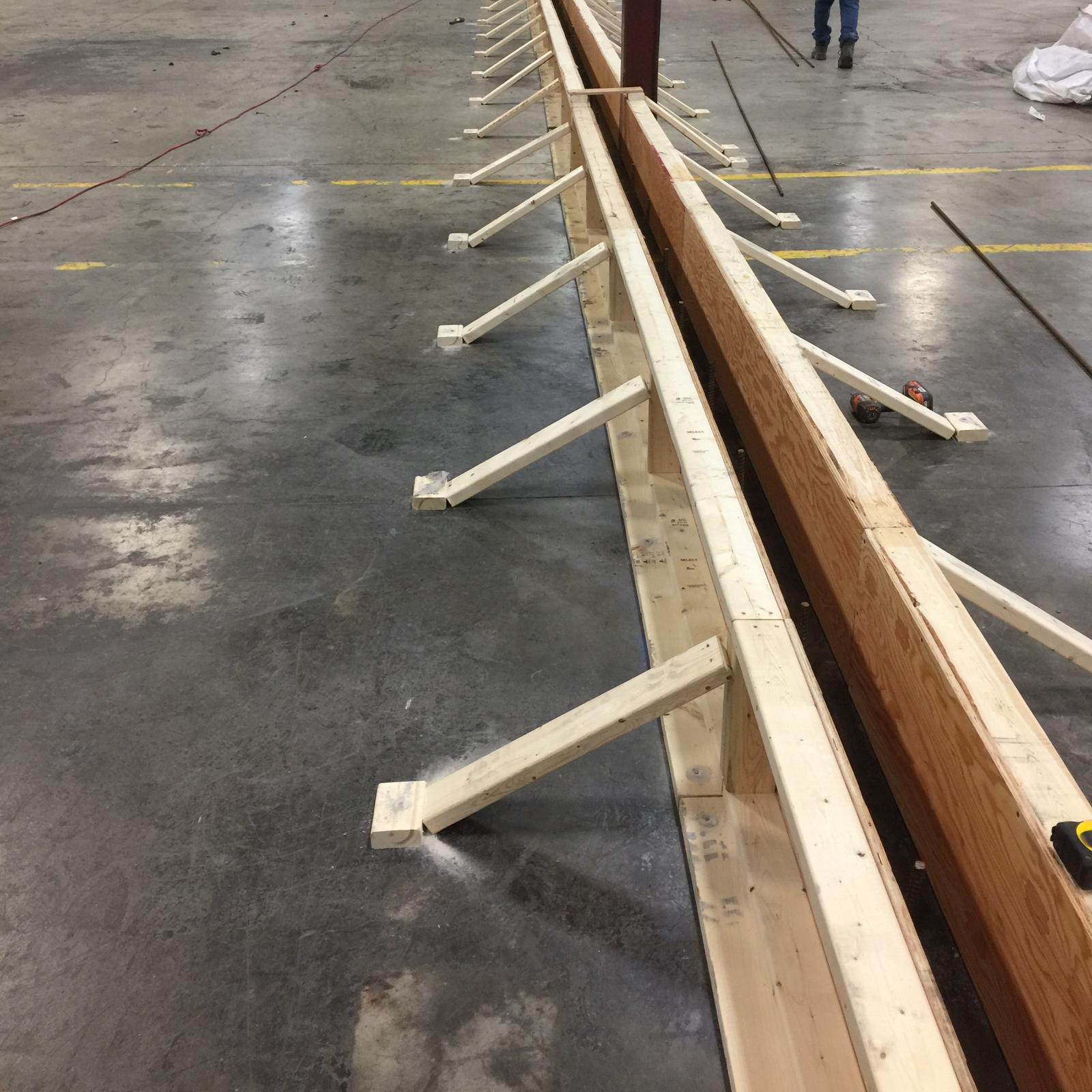 Curbs for wall separation at Weston Bakeries in Etobicoke, ON