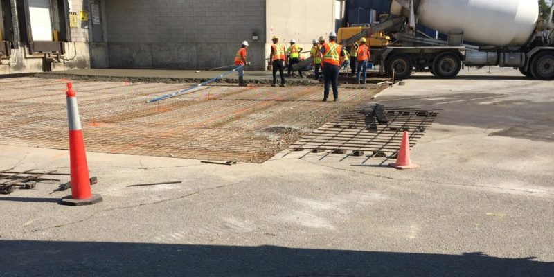 Weston Bakeries exterior loading dock pad in North York, Ontario