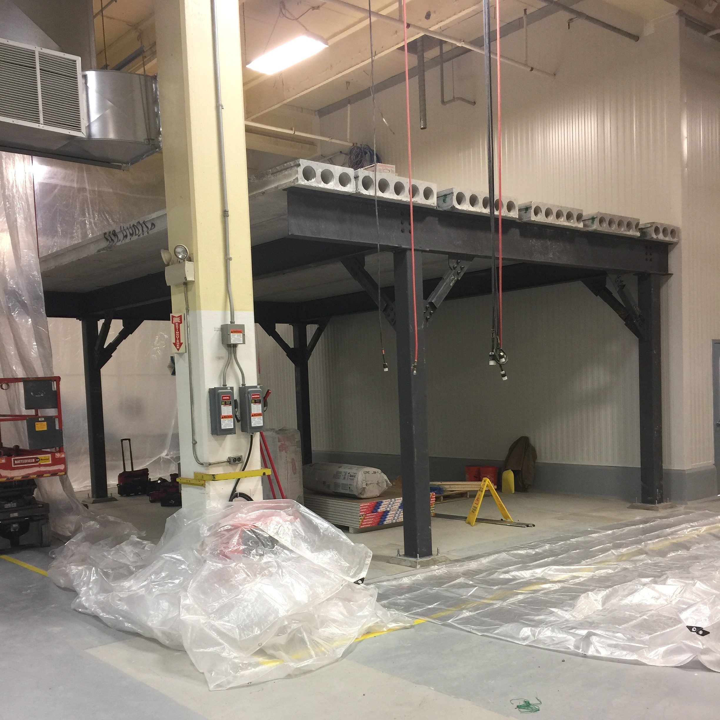 Plant office mezzanine for Weston Bakery in Cobourg, ON