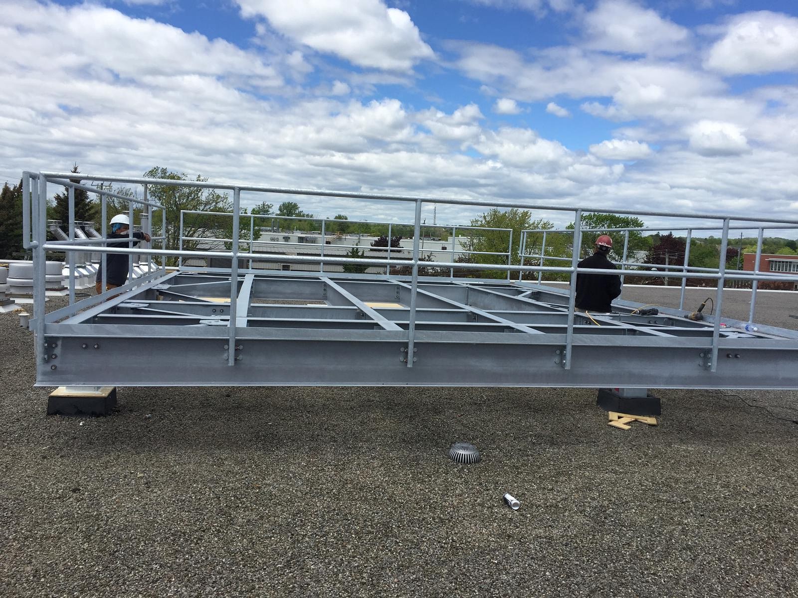 Roof platform for equipment for Weston Bakeries in Cobourg, ON